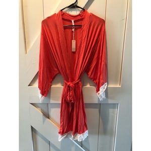 Pink blush coral robe